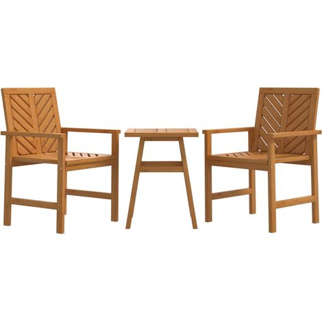 3-tlg. Garten-Lounge-Set Massivholz Akazie vidaXL