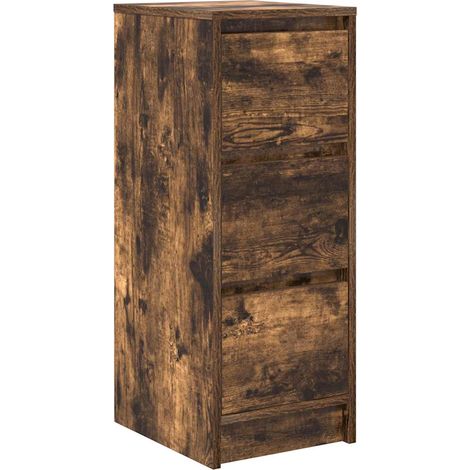 Maison Exclusive - Credenza Rovere Fumo 29,5x34x76 cm in Legno Multistrato