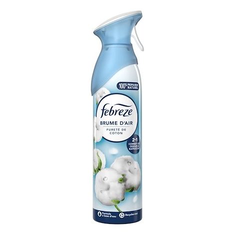 Désodorisant Febreze Brume d'air Pureté de coton - Aérosol 185 ml (1/5)