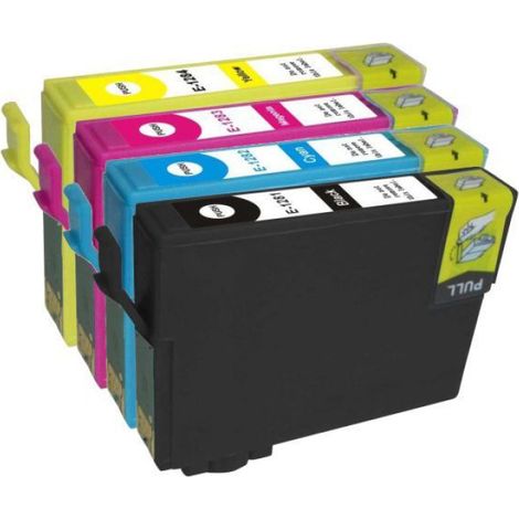 Cartouche T1285 - Compatible Imprimante Epson - Noir T1281 Cyan T1282 Magenta T1283 Jaune T1284 - Lot de 4