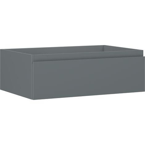 Mexen Orio Badezimmerschrank für Waschbecken 70 cm, 1 Schublade, Graphit matt - 91A10-07023-1-BF66