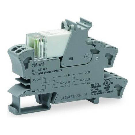Wago 788 608 relé eléctrico gris compacto para carril DIN
