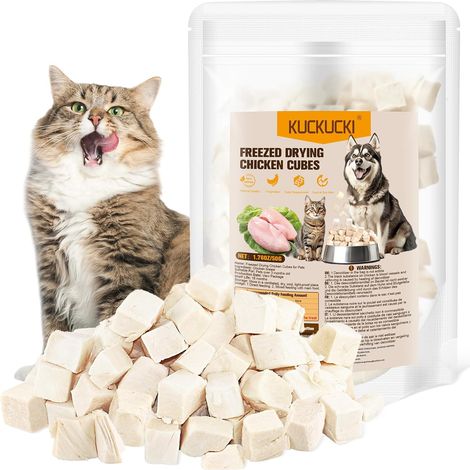 Freeze Dried Cat Treats, 50g Freeze-Dried Chicken Snacks for Dogs Cats, Indoor Cat Treats (1/5)