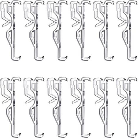 Ensemble de 10 pièces pour stores vénitiens verticaux de 6,35 cm (2,5 pouces), pinces décoratives longues et transparentes, pinces pour stores vénitiens en POM