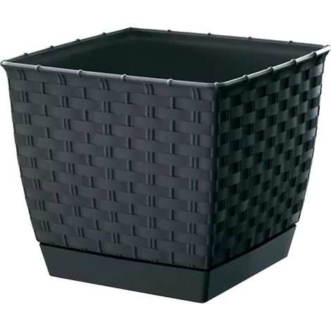 Square 6L Ratolla Motes, dimensions (mm) 220x220x189, couleur anthracite (1/5)
