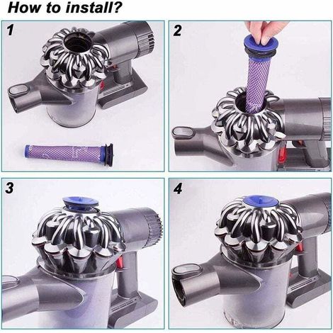 Kit Filtri Aspirapolvere, Post-motore (V7/V8) e Pre-motore (V6/V7/V8), Accessori Pulizia (1/3)
