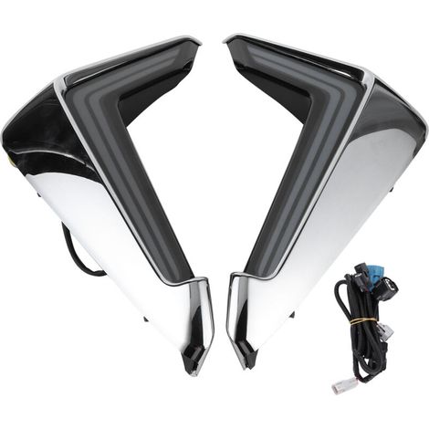 Waterproof daytime running light parts, white driving light + dynamic signal + ice blue LED, suitable for Elfa 2019-2020 (1/4)