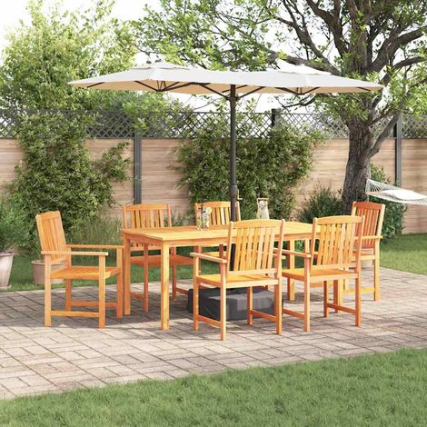 Garten Essgruppe 7 pcs Braun Massivholz Akazie (1/5)