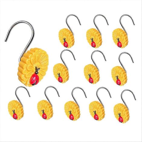 Lot de 12 anneaux de rideau de douche en métal, crochets de douche à glissement facile (1/5)