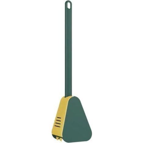 Golf-Toilettenbürste, Toilettenbürste und Halter – Silikon-Toilettenbürste mit langem Griff – Bürste ohne tote Winkel – Toilettenbürste mit Silikonborsten (Grün)