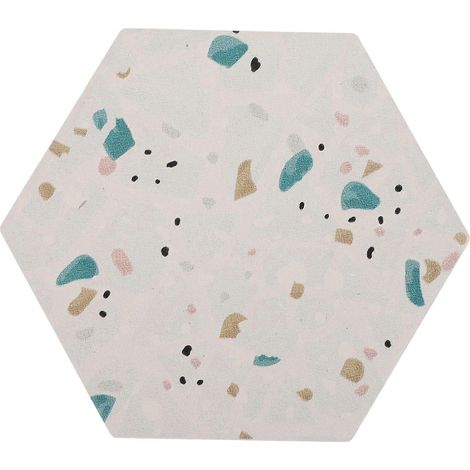 Dessous de verre hexagonal en diatomite, sous-verre absorbant en diatomite pour usage domestique (1/4)