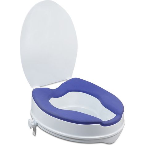 Siège de toilette surélevé de 4 pouces avec rembourrage en TPR avec couvercle