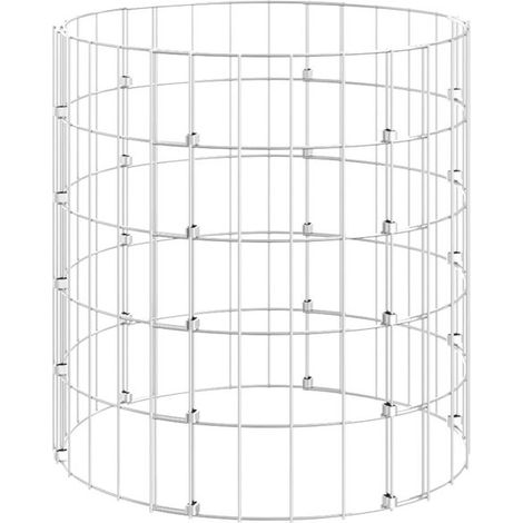 Bac à compost de jardin Ø50x50 cm en acier galvanisé (1/5)