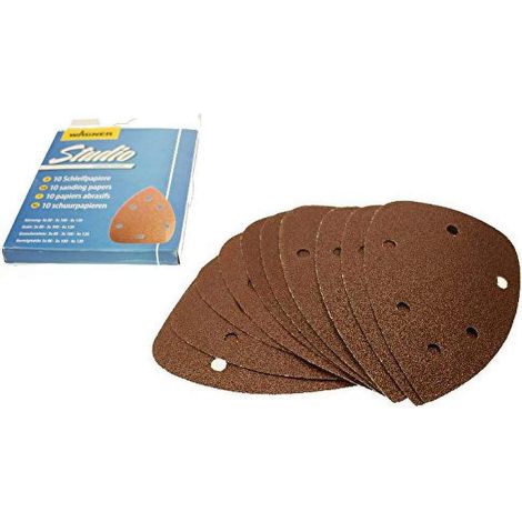 WAGNER Levigatrice fogli abrasivi Studio Home Decor, 10 pcs 3x80 / 3x100 / 4x120 carta abrasiva (1/3)