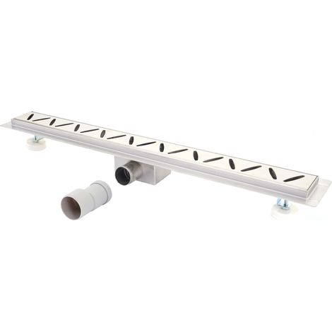[NEUWERTIG] Duschrinne HHG-832c, Bodenablauf Abflussrinne Duschablauf, Edelstahl Siphon 50-120cm 90cm