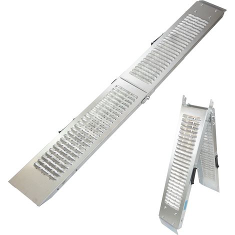TRUTZHOLM 1x Auffahrrampe klappbar 189 cm Stahl Traglast 200 kg Anti-Rutsch Oberfläche Tragegriff (1/5)