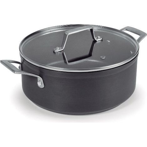 Lacor 48024 Schmorpfanne Aluminium eloxiert 24 cm schwarz