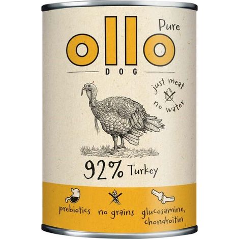 Ollo Pure Turkey Wet Dog Food 6x850g (1/5)