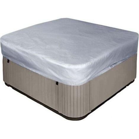 Housse de rechange carrée pour jacuzzi de jardin, jacuzzi, spa - Étanche - Protection UV - 21821830cm (L x l x H), argent) (1/4)