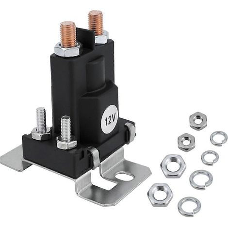 Relais de démarrage 12 V à courant élevé (500 A) avec porte-fusible 100 A et fusible à contact rapide pour voiture, camping-car, yacht et tondeuse à gazon. (1/5)