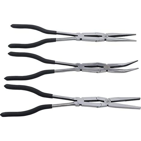 Jeu de 3 pinces extra longues a double articulation (1/4)