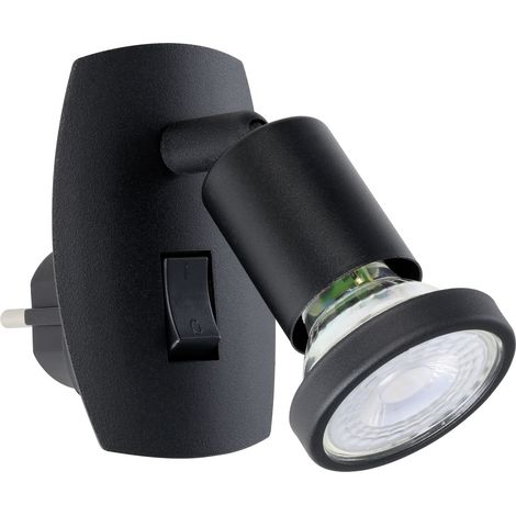 Applique Presa Moderna Parrini Metallo Nero 1 Luce Gu10 4,5 Ip20 (1/2)