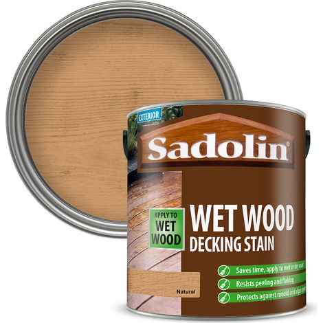 Sadolin Wet Wood Decking Stain - Natural - 2.5L