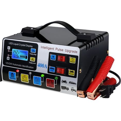 Chargeur De Batterie Voiture 12V 24V À Impulsions Intelligentes Haute Fréquence Prise Américaine (1/4)