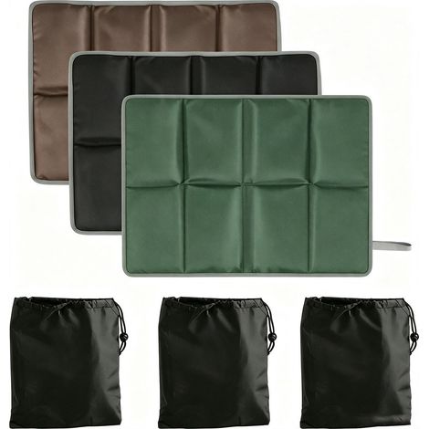 Lot de 3 Coussins de siège d'extérieur, Coussins de siège Pliables, Coussin de siège Thermique Pliable d'extérieur, Tapis de siège imperméable, Coussin de siège Thermique pour Voyage. (1/4)