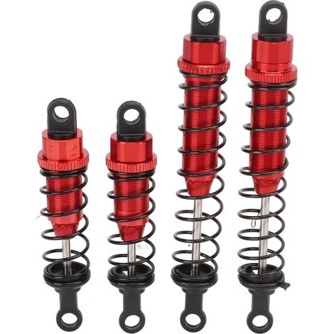Amortisseurs avant/arrière en aluminium RC pour WLtoys 12428 1/12, ressort d'absorption de chocs rouge (1/5)