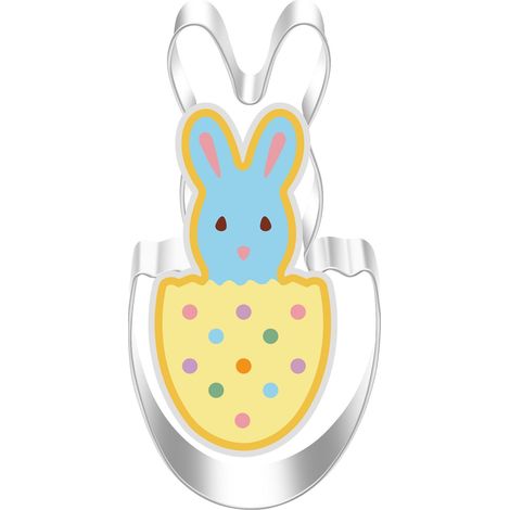 Emporte-pièce Easter - Lapin Carotte Œuf de Résurrection - Acier Inoxydable - Pour Pâtisserie et Sandwichs - Lot de 3 (1/5)