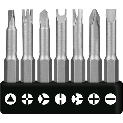 (50 mm)Lot de 7 tournevis spécialement moulés Jeu d'embouts spéciaux Tournevis triangulaires Tournevis spéciaux (1/5)