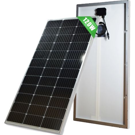 Pannello solare monocristallino ad alta efficienza, design impermeabile, 1 pezzo, 120 W (1/2)