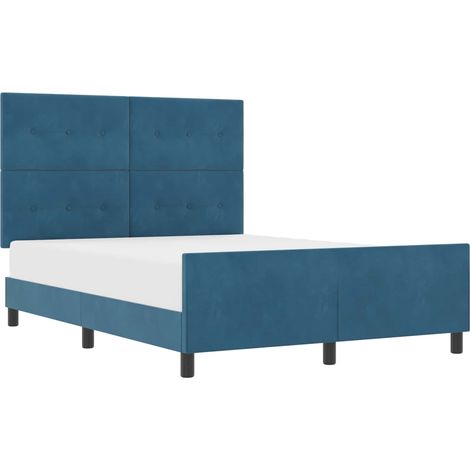 Maison Exclusive - Boxspringbett mit Kopfteil Dunkelblau 140 x 20