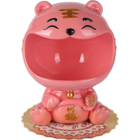Panier de rangement pour clés et téléphone en forme d'animal découpé, moule rose (1/5)