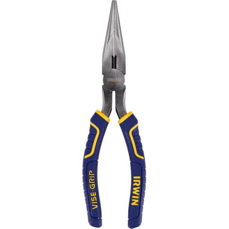 Pince à bec long avec coupe-fil Bleu inoxydable Jaune 20,3 cm
