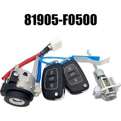 Un ensemble de cylindre de serrure de porte 8190F500 convient à la Hyundai Elantra 2015-2020 (référence 81905-F0500). (1/4)