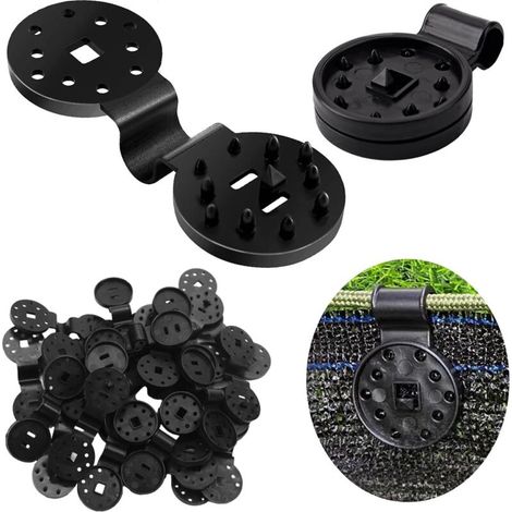 60 clips de fixation pour toile d'ombrage - Attaches pour toile d'ombrage - Fixation pour filet d'ombrage (1/5)