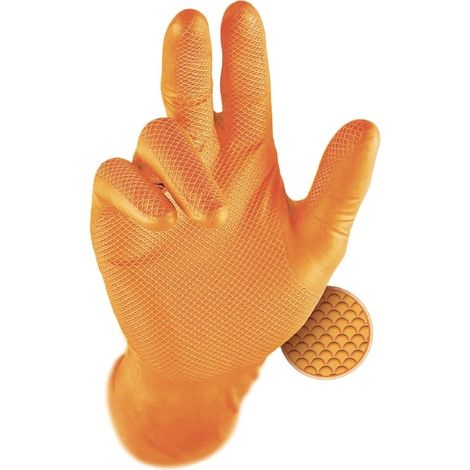 Guanti in nitrile grippaz Issaline 246OR arancione - L - Arancione