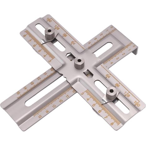 Stainless Steel Drawer Handle Locator, Installation Tool with Rustproof Drilling Guide for Woodworking, Cabinet Door, Panel Mounting (1/5)