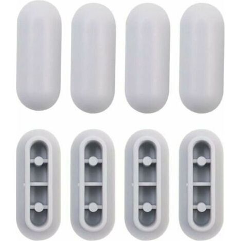 4 Pièces Tampon Universel pour Siège de Toilette Universel Chocs Kit de Tampon Abattant WC Plastique Toilette Pare-chocs Remplacement,de (1/4)