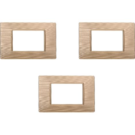 gloca Placche Plastica Satinata Compatibili Plana (3 Pezzi Oro, 3 Posti) (1/4)