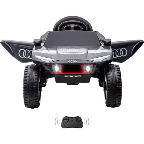 12V Audi Agréé Voiture Électrique pour Enfants svec 2,4 GHz Télécommande, Suspension à Ressorts, LED, Bluetooth et Musique, Haut-Parleurs, Verrou de Sécurité, 3+ Ans - Gris (1/5)