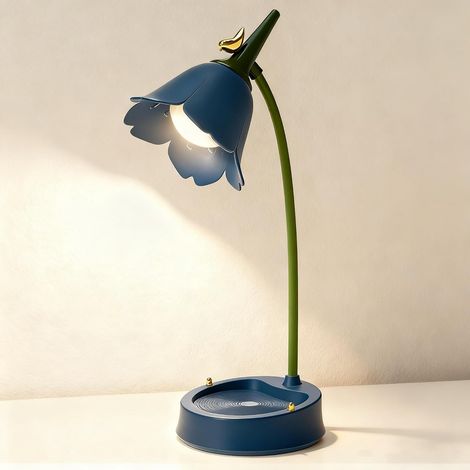 Lampada da tavolo a LED senza fili, lampada da scrivania regolabile, lampada con stelo flessibile (collo d'oca) e luminosità variabile, batteria ricaricabile (1/4)