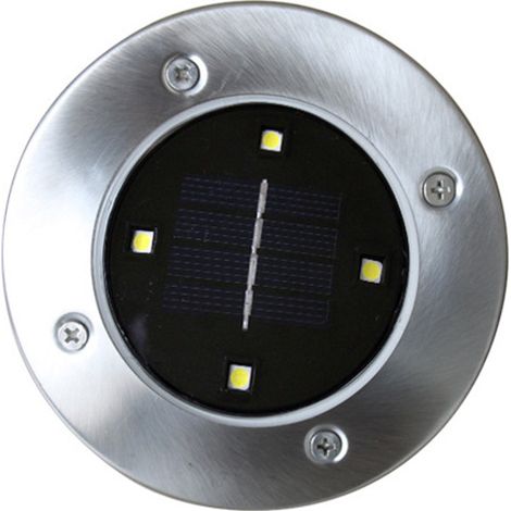 ZOLGINAH 1PCS Lampe Solaire Extérieur Jardin, Spot Solaire Extérieur Encastrables 4 Perles LED au Sol Éclairage Blanche Chaude Étanche IP65 Décoration pour Chemin Terrasse Pelouse Cour Allée