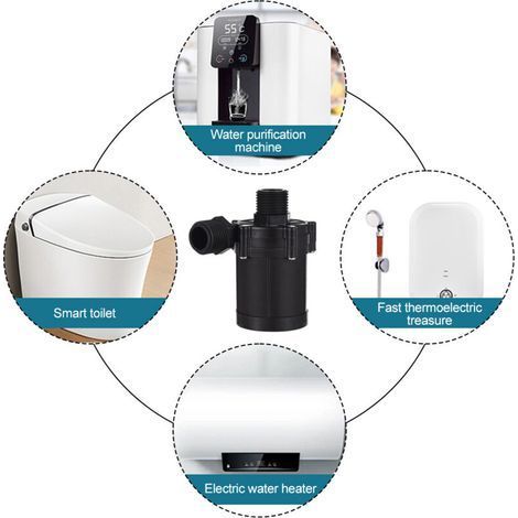 Pompe à eau submersible DC 24V 90 Degrees Low Noise Mini Immersion Pump 12m Lift Brushless Motor 700L/H Boost Water Pump for Desktop Dishwasher / Fountain Aquarium / Water Heater-- (1/4)