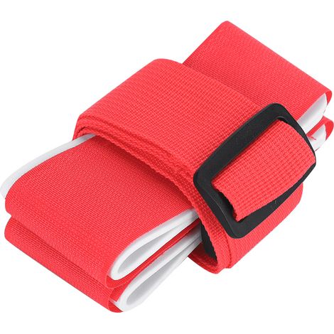 Porte-skis et snowboard à bretelles en nylon, accessoire de transport pour équipement d'hiver (Rouge) (1/5)