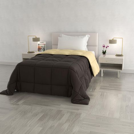 Couette d'hiver Marron/Créme, 1 Place 170x260cm (1/5)