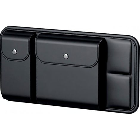 Multifunktionaler Sonnenblenden-Organizer für Auto, LKW oder SUV mit integriertem Sonnenbrillenhalter. Leder-Interieurzubehör.