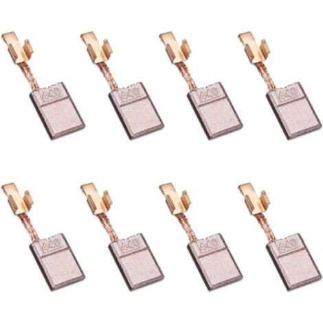 Pièces de rechange pour Makita BTD143, DSC191Z, BTW130, DHP448, DHP458, DDF448 et MAKTIA, jeu de 8 balais de carbone, balais de carbone en cuivre, pour perceuses/visseuses et autres outils.